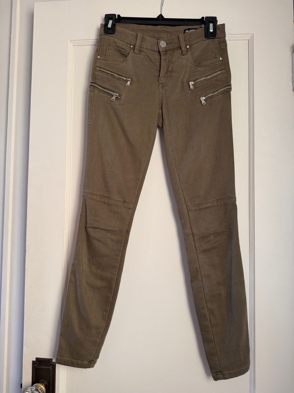 Blank NYC Olive Green Women’s Skinny Moto Pants